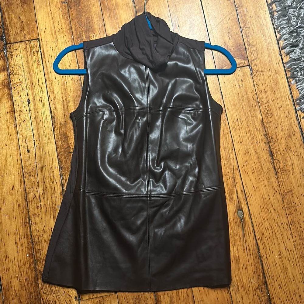 Alfani petite leather top!